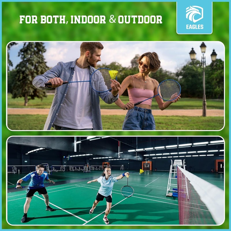 Eagle's Badminton Birdies - Plastic Bedminton Shuttlecocks White or Yellow for Baseball/Softball Batting Training - Backyard Sports Games Shuttle Balls for Indoor and Outdoor Matches - Image 2
